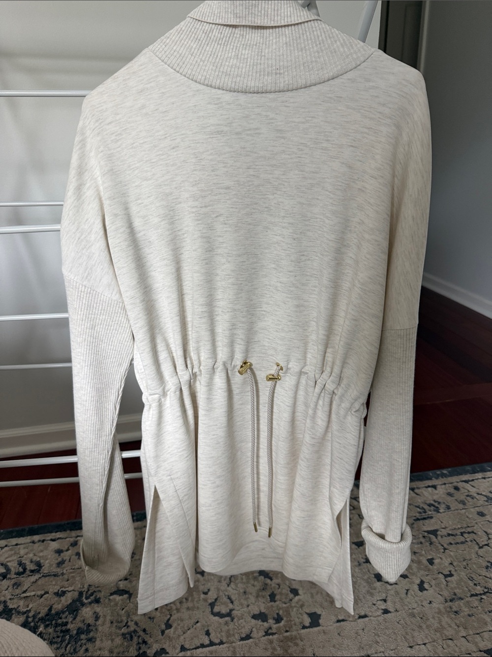 Varley DoubleSoft Crew Sweater in Cream - Picture 2 of 4